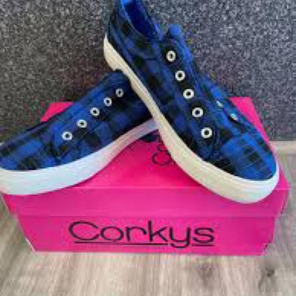 Corkys Women's Blue and Navy Trainers
